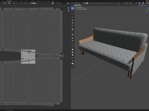 Soviet sofa of the 1960s 3D Model