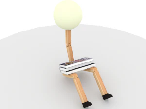 Wooden lamp 3D Model