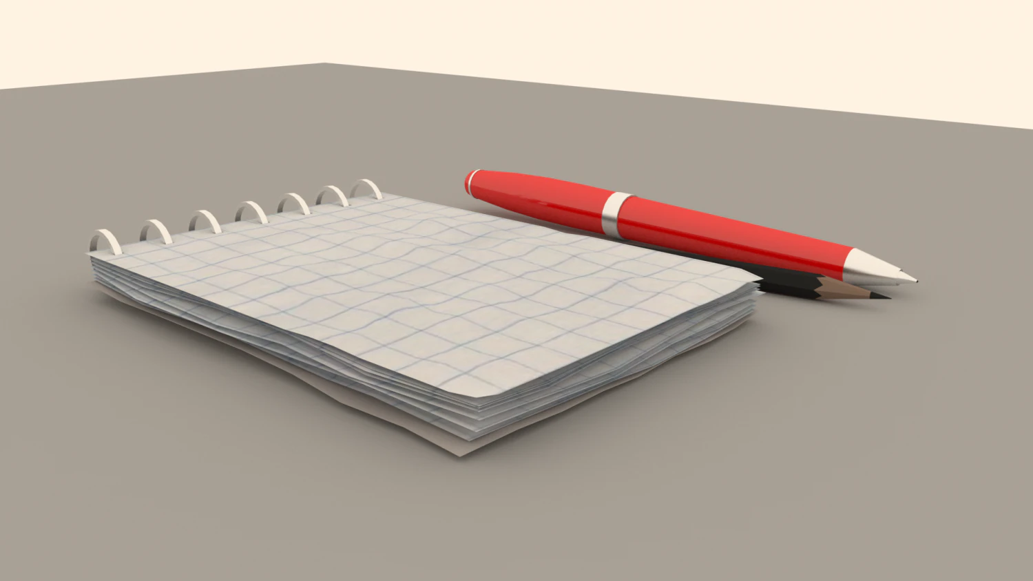 Crumpled notebook 3D Model .c4d .max .obj .3ds .fbx .stl .blend 