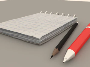 Crumpled notebook 3D Model