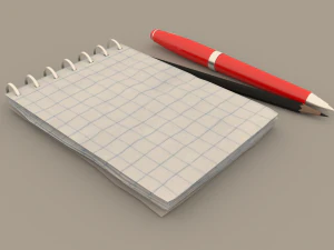 Crumpled notebook 3D Model