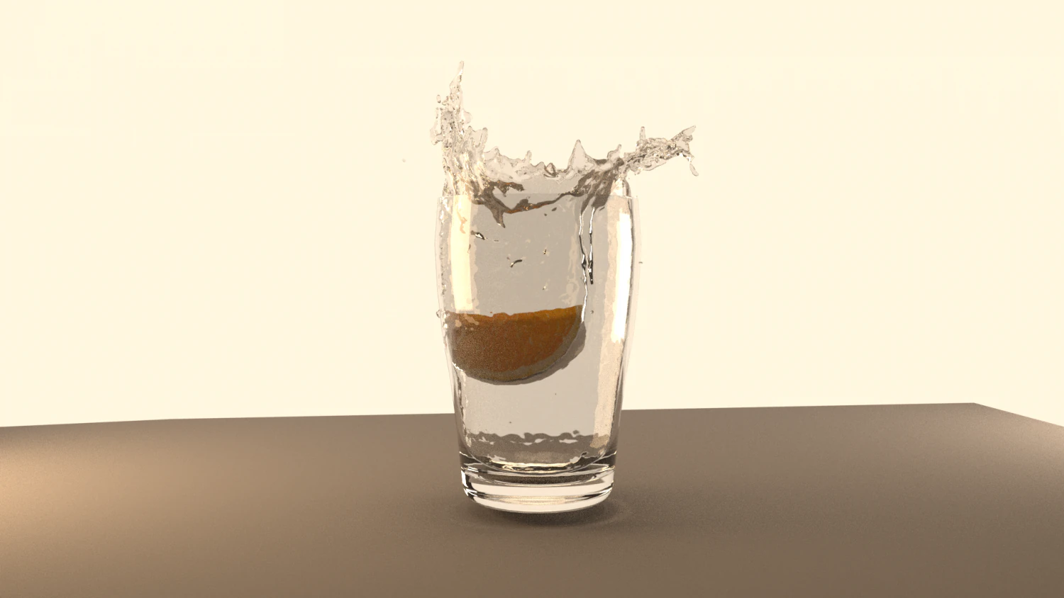 Glass with splashes of water 3D Model .c4d .max .obj .3ds .fbx .stl .blend 