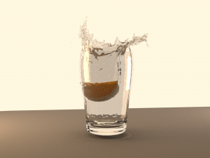 Glass with splashes of water 3D Model