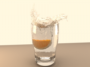 Glass with splashes of water 3D मॉडल