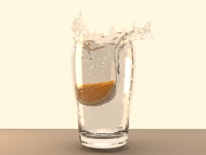 Glass with splashes of water 3D मॉडल