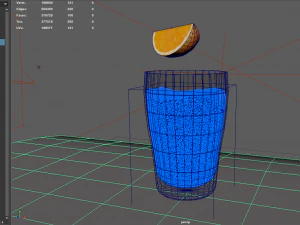 Glass with splashes of water 3D Model