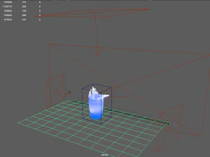 Glass with splashes of water 3D Model