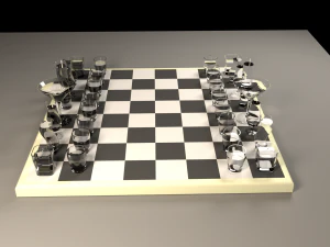 Drunken Chess 3D Model