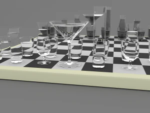 Drunken Chess 3D Model