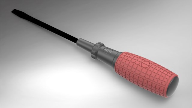 Screwdriver II 3D Model .c4d .max .obj .3ds .fbx .stl .blend 