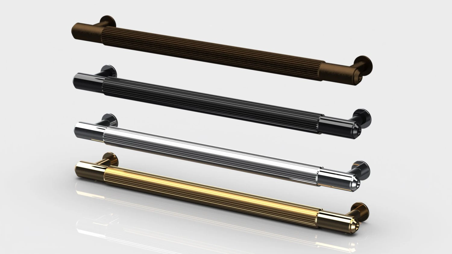 Scandinavian furniture handle PULL BAR PLATE LINEAR 3D Model .c4d .max .obj .3ds .fbx .stl .blend 