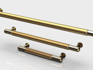 Scandinavian furniture handle PULL BAR PLATE LINEAR 3D Model