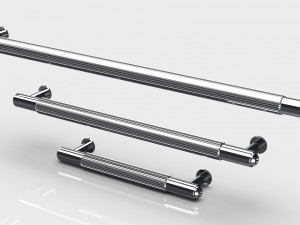 Scandinavian furniture handle PULL BAR PLATE LINEAR 3D 모델