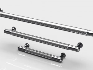 Scandinavian furniture handle PULL BAR PLATE LINEAR 3D Model