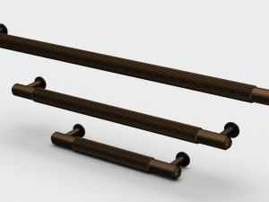 Scandinavian furniture handle PULL BAR PLATE LINEAR 3D 모델