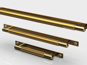Scandinavian furniture handle PULL BAR PLATE LINEAR 3D 모델