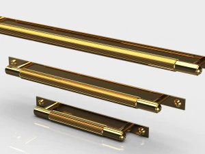 Scandinavian furniture handle PULL BAR PLATE LINEAR 3D Model