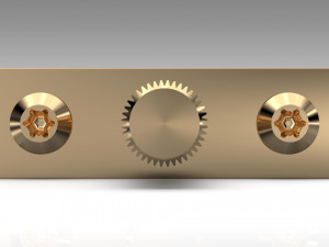 Scandinavian furniture knob PLATE LINEAR Modello 3D