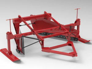 Traktor bajak salju Model 3D