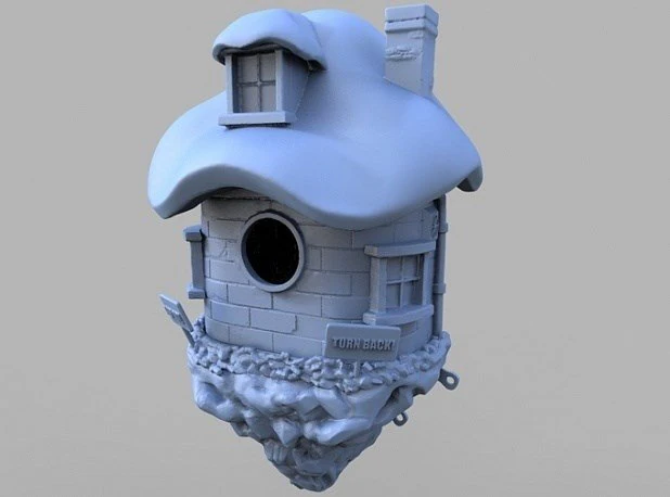 Birdhouse 3D Model .c4d .max .obj .3ds .fbx .stl .blend 