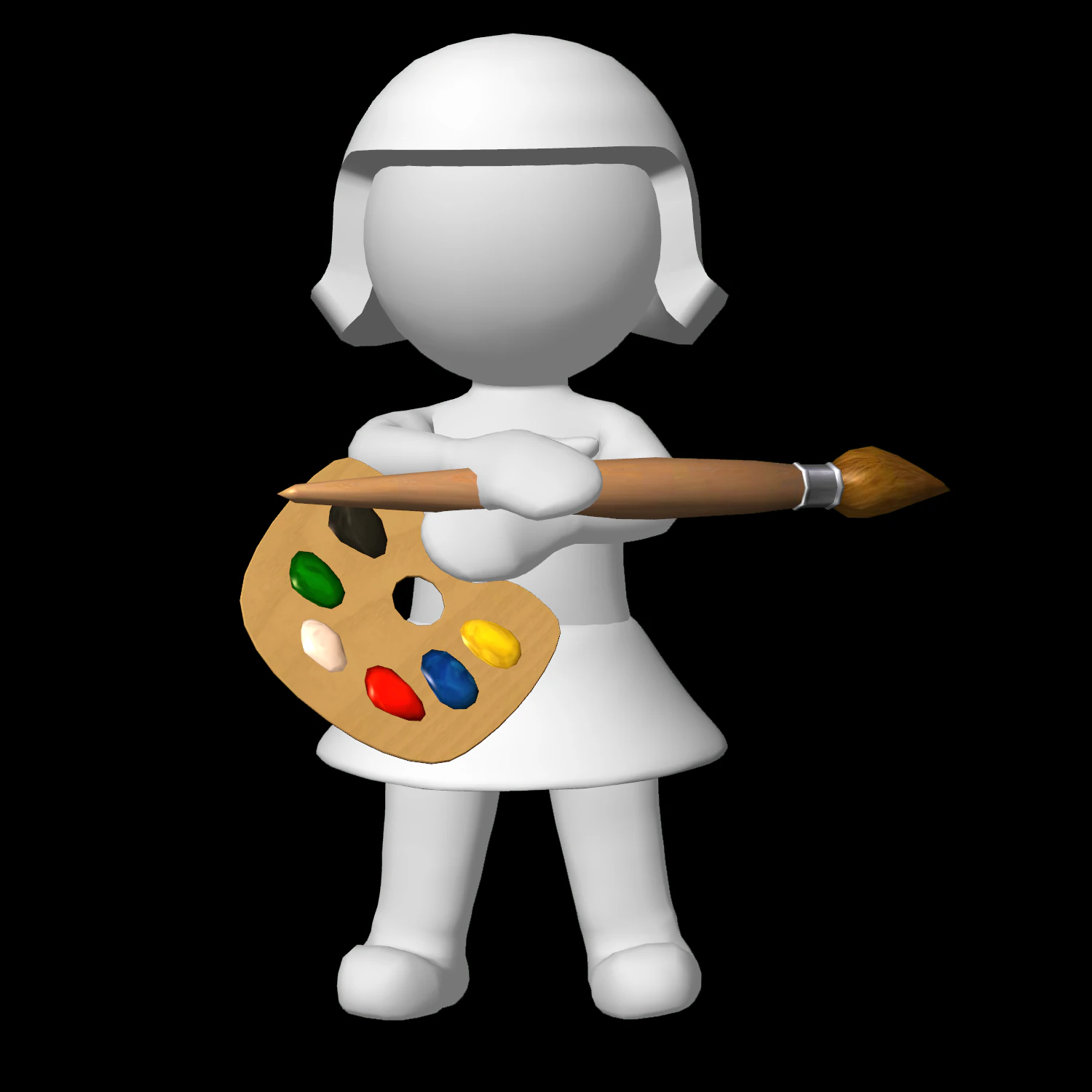 Women drawing 3D Print Model .c4d .max .obj .3ds .fbx .stl .blend