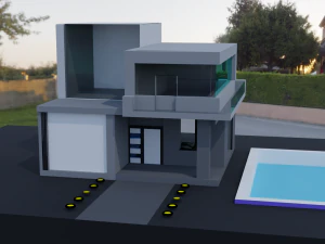 हाईटेक घर 3D मॉडल