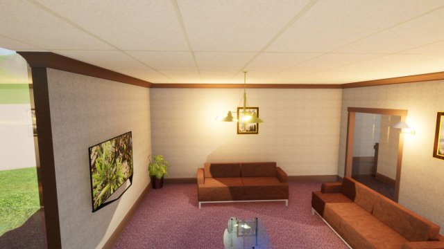 Real Life House 1 3D Модель .c4d .max .obj .3ds .fbx .stl .blend 