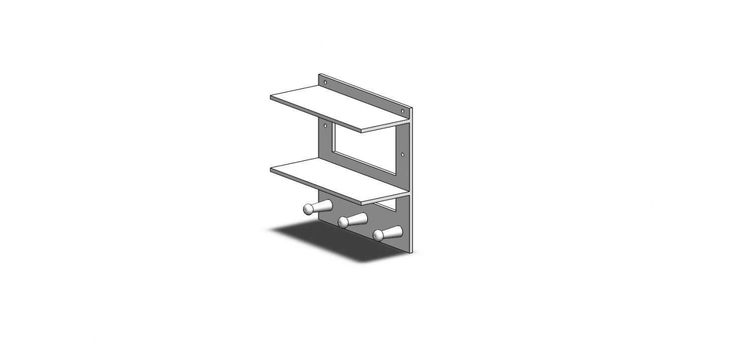 Shelf 3D Print Model .c4d .max .obj .3ds .fbx .stl .blend 