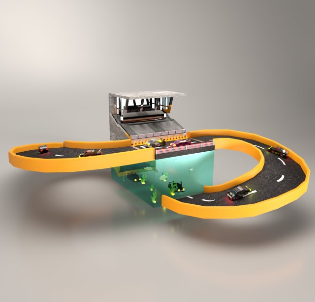 Medium Poly - Carreras 3D 모델 .c4d .max .obj .3ds .fbx .stl .blend 