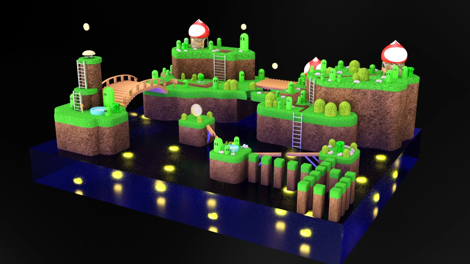 Mundo Mario - Medium Poly 3D Model .c4d .max .obj .3ds .fbx .stl .blend 