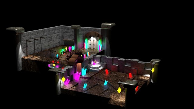 Cueva Videojuegos 3D Модель .c4d .max .obj .3ds .fbx .stl .blend 