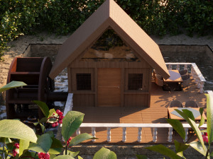 Wooded terrain 3D Model