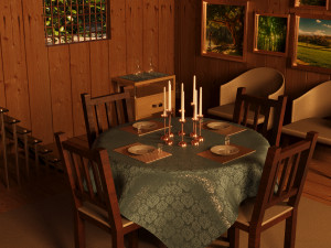 Wooded terrain 3D Model