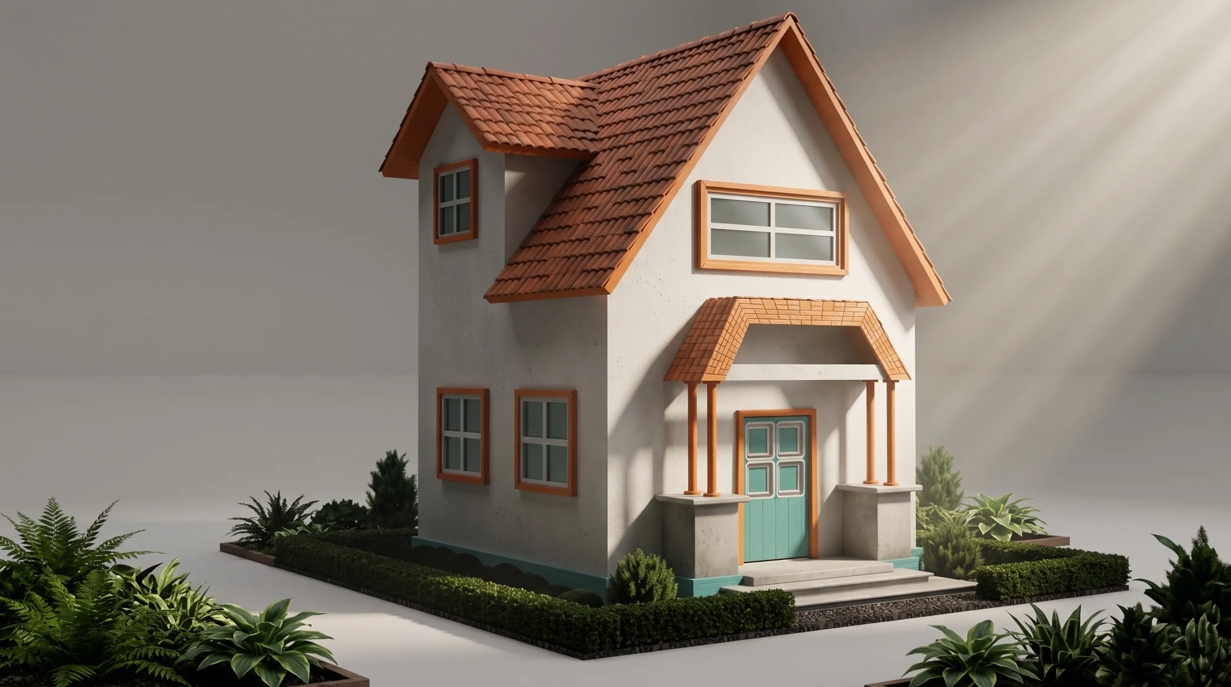Cottage House 3D Model .c4d .max .obj .3ds .fbx .stl .blend 