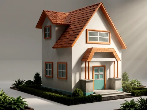 Casa de campo Modelo 3D