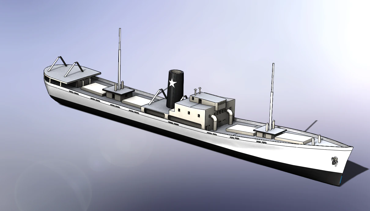 MV Kyra Eleni 3D Model .c4d .max .obj .3ds .fbx .stl .blend 