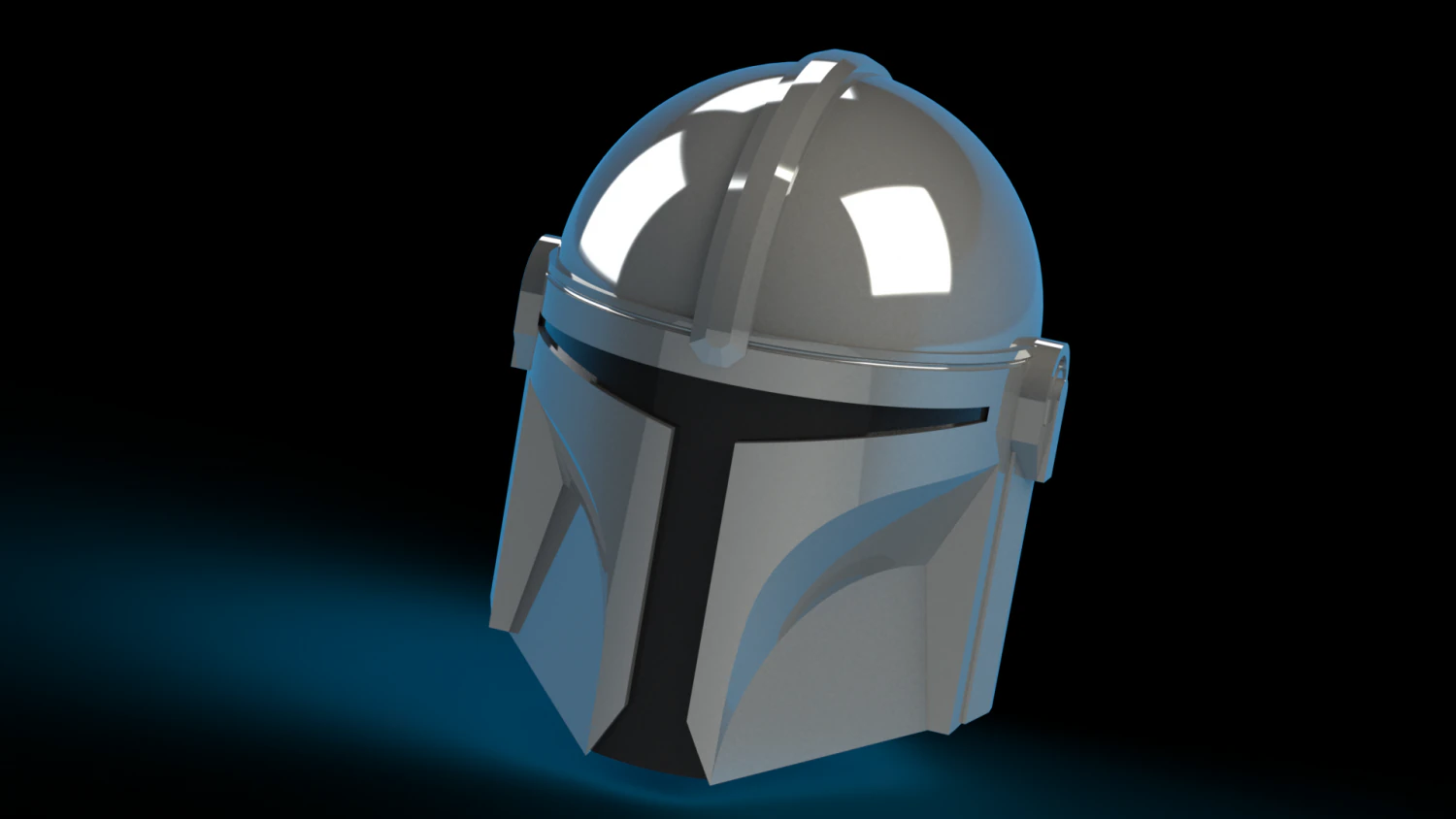 Mandalorian helmet 3D Model .c4d .max .obj .3ds .fbx .stl .blend 