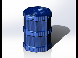 Sci-fi Canister as a storage container 3D Print Model