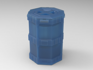 Sci-fi Canister as a storage container 3D Print Model