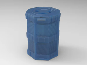 Sci-fi Canister as a storage container 3D Print Model