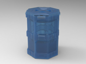 Sci-fi Canister as a storage container 3D Print Model