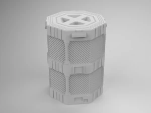 Sci-fi Canister as a storage container 3D Print Model