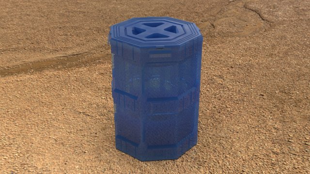 Sci-fi Canister as a storage container 3D Print Model .c4d .max .obj .3ds .fbx .stl .blend 