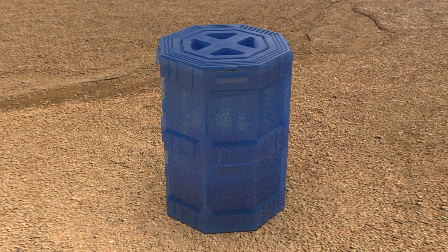Sci-fi Canister as a storage container 3D Print Model .c4d .max .obj .3ds .fbx .stl .blend 