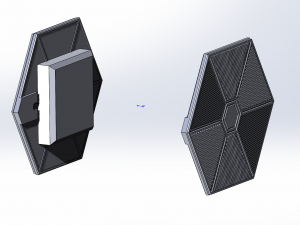 Artifact box with Star Wars Fighter ship as a storage container 2 versions included Modèles 3D en vedette