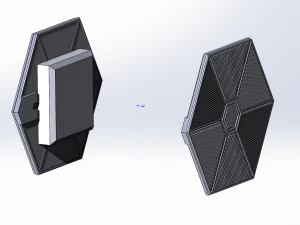 Artifact box with Star Wars Fighter ship as a storage container 2 versions included 3D Print Model