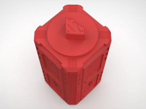 Superman Krypronite Box as storage container 3D Baskı Modeli