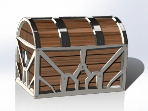 Treasure Chest 3D Print Model
