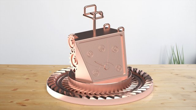 Steampunk Stand for Controller 3D प्रिंट मॉडल .c4d .max .obj .3ds .fbx .stl .blend 