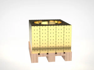 Porta huevos como monta&ntilde;a de lingotes de oro Modelo de impresión 3D